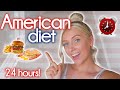 i ate an AMERICAN DIET for 24 HOURS! 🇺🇸