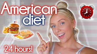 i ate an AMERICAN DIET for 24 HOURS!