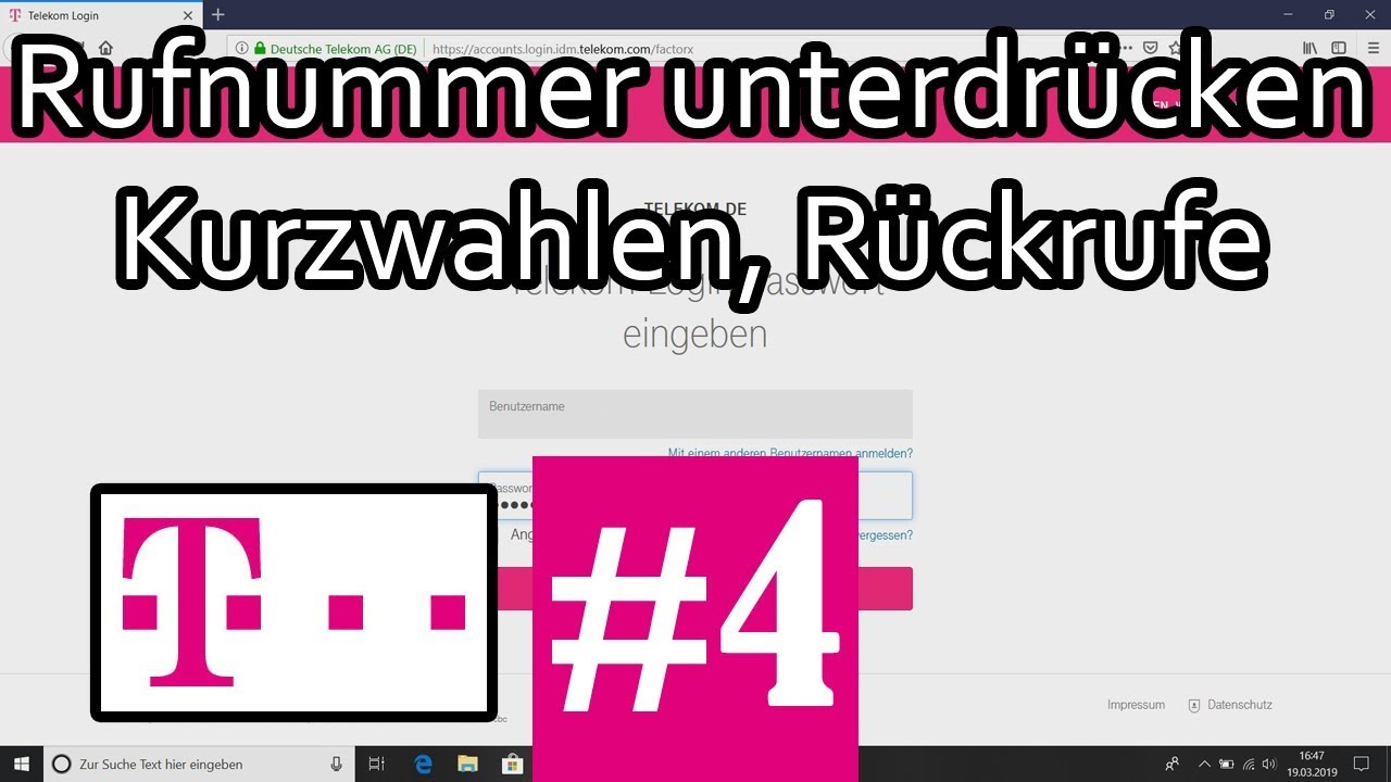 Die Gewählte Nummer Ist Nicht Vergeben Telekom Telekom Kunden- und Telefoniecenter Folge 4 - Rufnummern unterdrücken