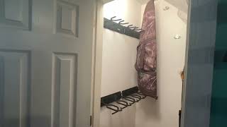 Check out our Closet after Installing this Vevor Wall Mounted Rack! #homeorganization #homestorage