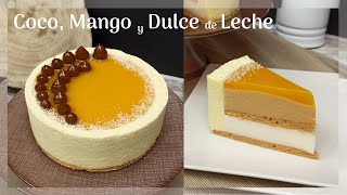 TARTA de COCO, MANGO y DULCE de LECHE | Coconut and Dulce de Leche Tart | Cocinando Tentaciones