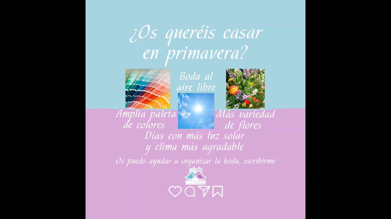 ¿Os queréis casar en primavera? 