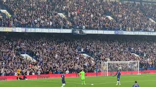 Chelsea fans applaud Diego Costa with a standing ovation.