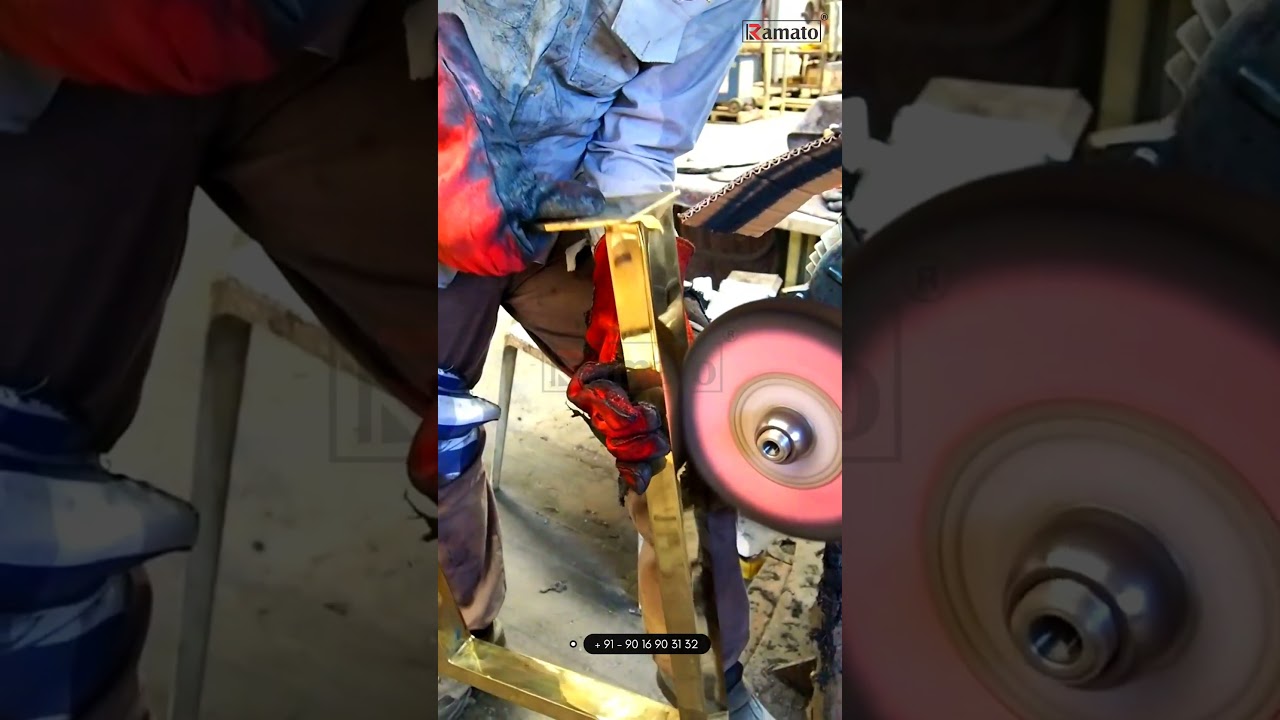 Buff Polisher Bench Polishing Machine For SS Pipes