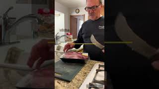 Cutting a tri’tip roast into steaks