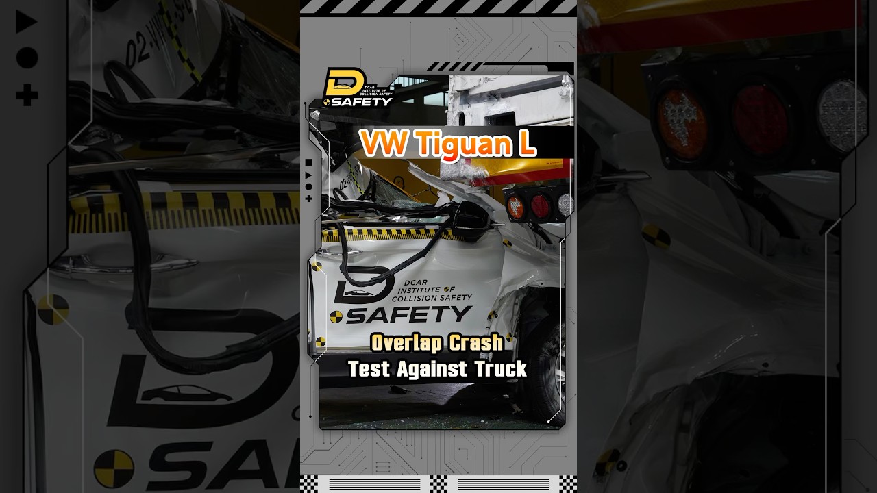 VW Tiguan L Overlap Crash Test Against Truck 