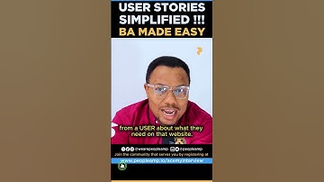 User Stories | Demystifying Business Analysis in 1 minute #userstories #userstory #businessanalysis