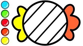 How To Draw A Candy 🍬 Print color page 👇🔻🖨️ FREE [DRAWING CANDY EASY]