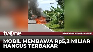 Mobil Kas Bank BUMN Hangus Terbakar di Polewali Mandar | tvOne