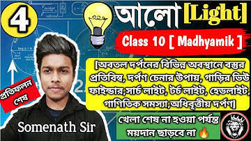 Light Class 10 WBBSE|Alo Class 10|আলো|Chapter-5|Optics|দর্পন চেনার উপায়|আলোর প্রতিফলন|SomenathSir|#4