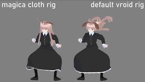 Magica Cloth Rigging vs. Default Vroid Rigging