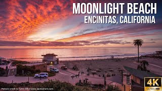 Moonlight Beach, Encinitas, CA | Full Walking Tour [4K UHD]