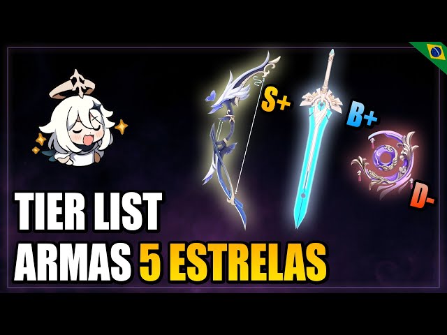 Ar58: 13 Personagens 5 Estrelas+10 Armas 5 Estrelas - Genshin