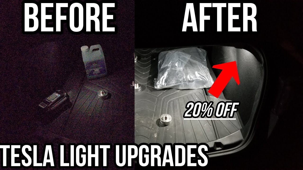 Tesla Trunk LED + Storage UPGRADE Review | Lights | Organizer ...