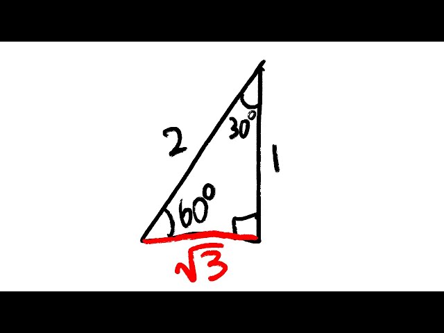 30 60 90 Special Right Triangle Ratio Of Its Sides Youtube
