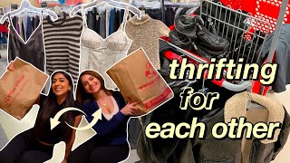 best friends thrift each others outfits ❥ juicy couture, levi leather bomber, corsets, and more!