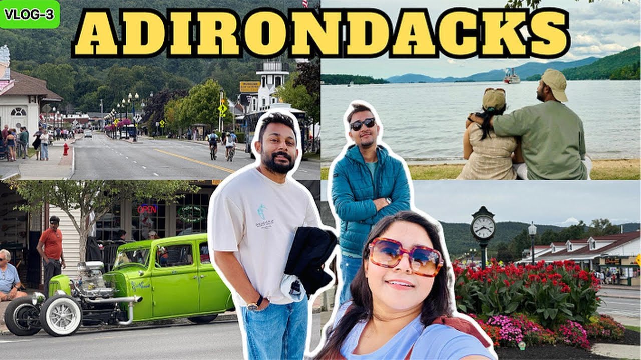 Adirondacks Upstate NY Day-3 | Stone Bridge & Cave, Lake George Cruise Ride | Bengali Couple Vlog