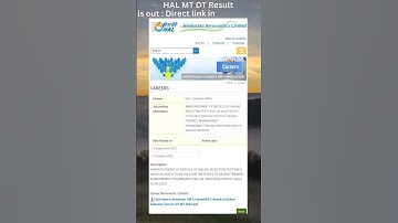 HAL MT DT Result 2023 is out | HAL CS Engineering | Mechanical | Electrical  electronics #shorts