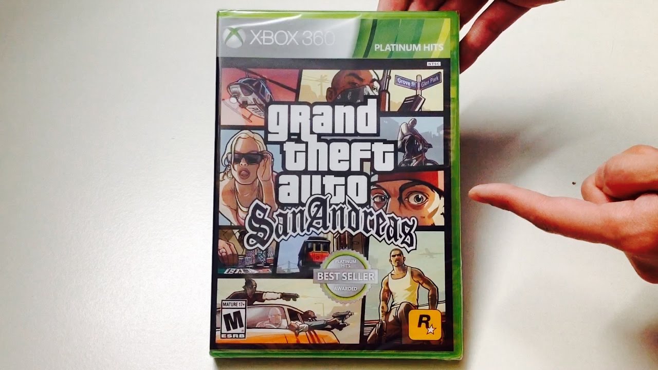 GTA Grand Theft Auto San Andreas Microsoft Xbox 360 Game Map Included