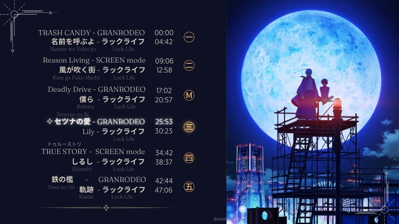 all Bungou Stray Dogs songs (SS1-5/Movie)