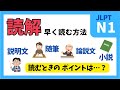 【N1】JLPTでよく出される文章の種類って？早く解くポイントを知っておこう！【読解】