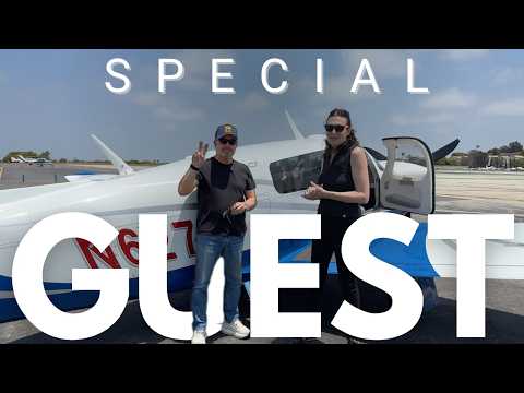 Slow Flight and Landing in a Mooney, Featuring a Special Guest