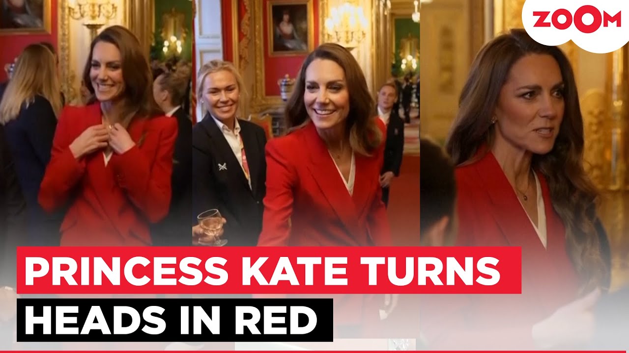 Princess Kate turns heads in Red while hosting Rugby World Cup champions