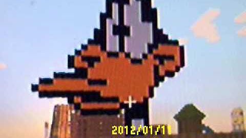 minecraft daffy duck pixel art