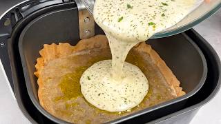 We Don’t Buy Pizza Anymore! Liquid Dough Air Fryer Pizza! No Kneading, No Yeast!