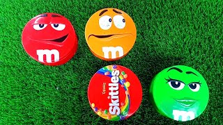 Satisfying Video | Unpacking 4 Rainbow M&M'S vs Maltesers Containers with Color Candy ASMR
