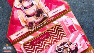 💖 Handmade Valentine’s Day Scrapbook Tutorial | DIY Love Album | Step-by-Step 💖