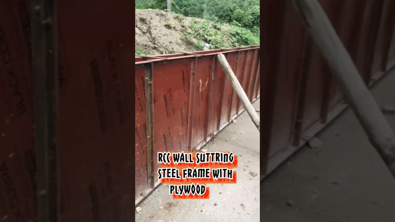 👷RCC wall suttring 🏗️steel frame with plywood 💯