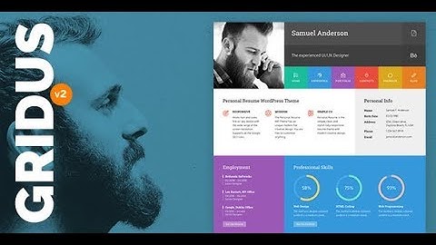 Gridus Resume WordPress Theme Manual | Customization | 03 - Home Page Blocks