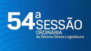 54ª Sessão Ordinária da Décima Oitava Legislatura - TV CÂMARA ITANHAÉM