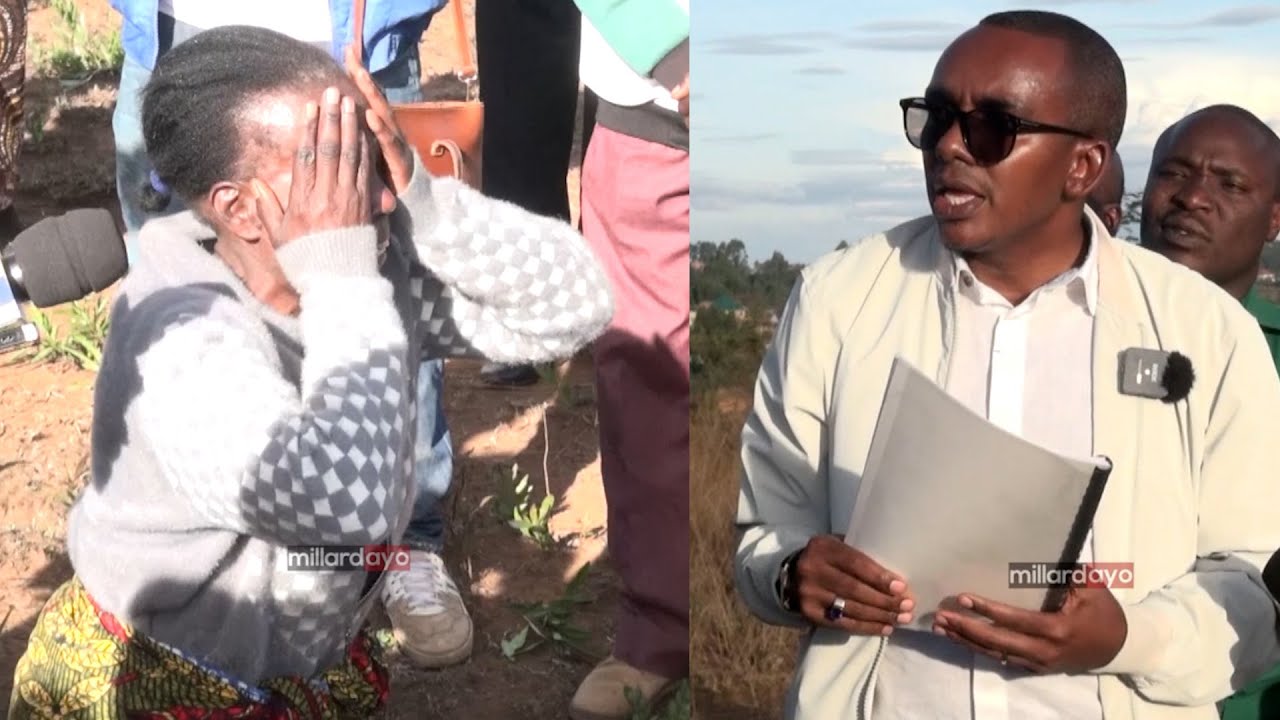 BIBI AMWAGA MACHOZI MBELE YA WAZIRI SILAA, APIGA GOTI HADHARANI AKIOMBA KUTATUA MGOGORO WA ARDHI