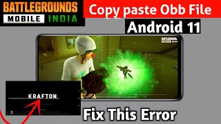 Copy Paste  Obb  In Android 11 Battleground mobile India | How to Play Battleground mobile India