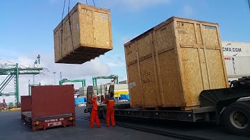 Nâng hạ kiện hàng quá khổ trong cảng | Hải Phòng Logistics.