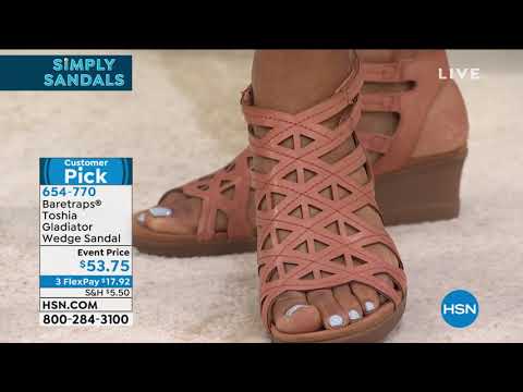 baretraps toshia gladiator wedge sandal