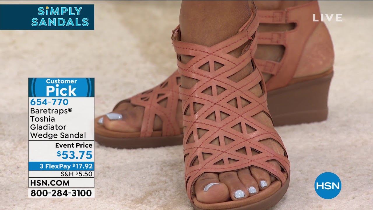 baretraps toshia gladiator wedge sandal