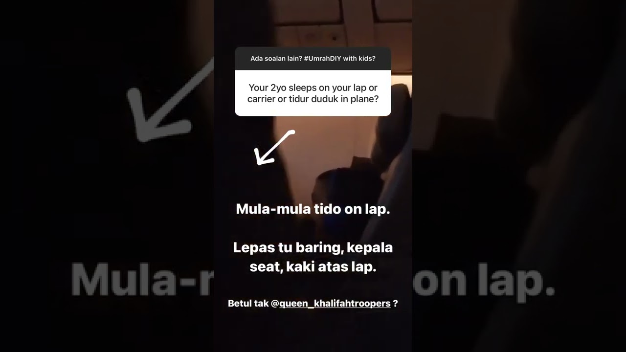 How 2 years old sleep inside plane? 