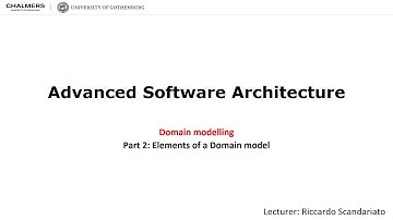 Lecture 3 - Domain modelling by Riccardo Scandariato - Part 2