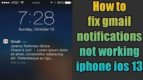 How to fix gmail notifications not working iphone ios 13