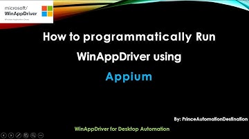 3.2 Running Win App Driver through Appium Service