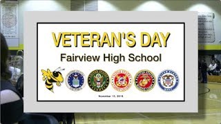 2018 11 12 EVENT FVHS Veterans Day Ceremony