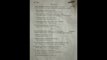 B.com 4th sem Business regulations question paper Bangalore university