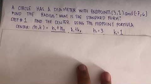 Finding the standard equation of a conic circle given the endpoints of the diameter
