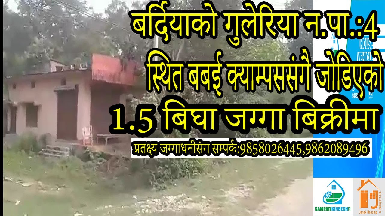 बर्दियाको गुलेरियामा 1.5 बिघा जग्गा बिक्रीमा/LAND ON SALE IN BARDIYA