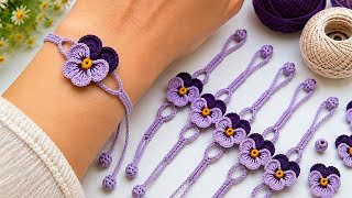 🌸 Easy Crochet Flower Bracelet Everyone Will Love