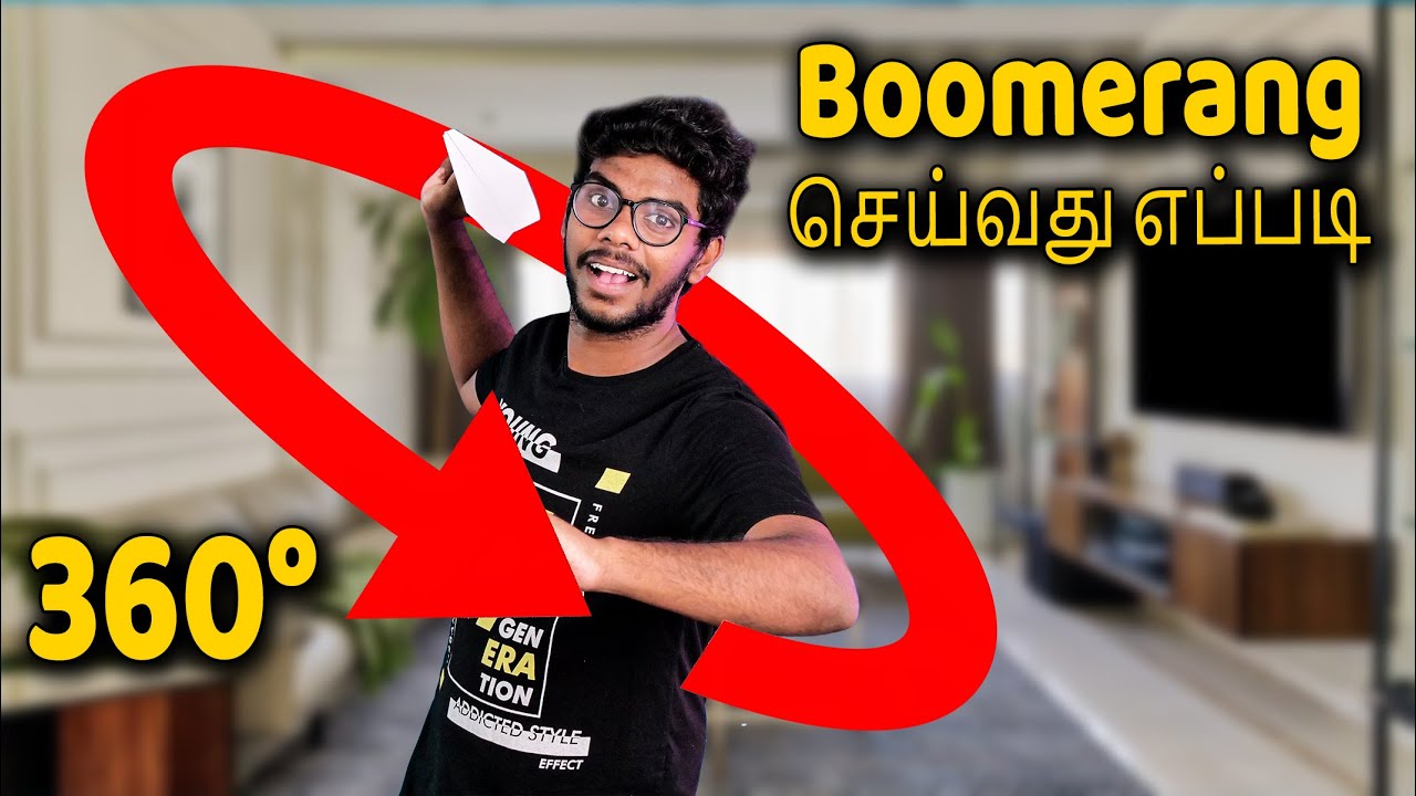 How to make boomerang Boomarang செய்வது எப்படி easy way In Tamil