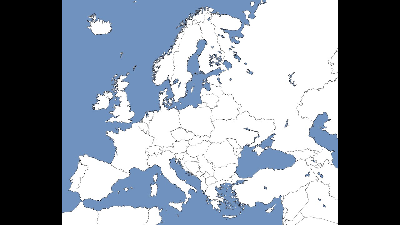 Карта европы 1914 белая с границами